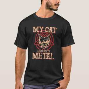 Meine Katze hört Metal Black Dark Rock Death Met T-Shirt