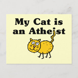 Meine Katze ist Atheist Postkarte