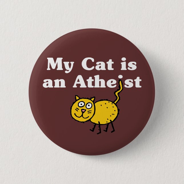 Meine Katze ist ein Atheist Button (Vorderseite)