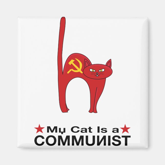 Meine Katze ist eine COMMUNIST große Geschenkideen Magnet (Vorne)
