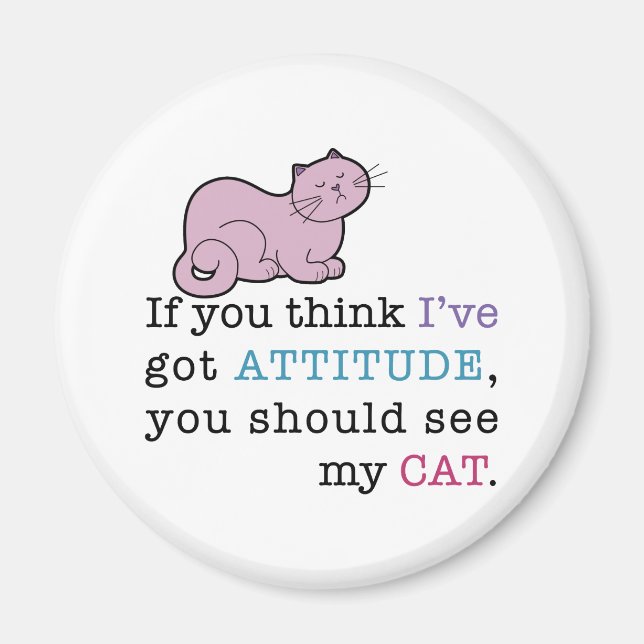 Meine Katze ist eine faule Katze Magnet (Vorne)