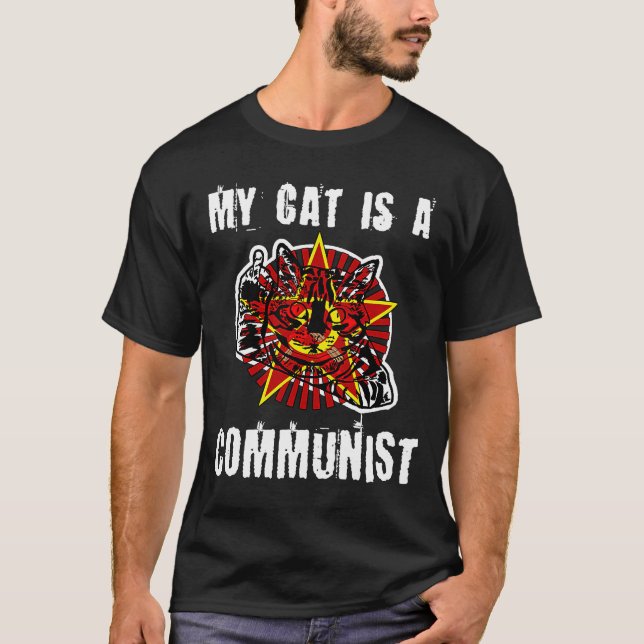 Meine Katze ist eine kommunistische, rude kommunis T-Shirt (Vorderseite)