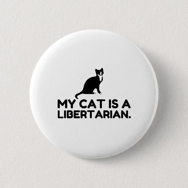 Meine Katze ist Libertarierin Button (Vorderseite)