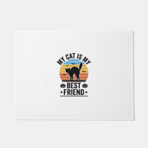 Meine Katze ist mein bester Freund Vintage-Katze-S Fußmatte