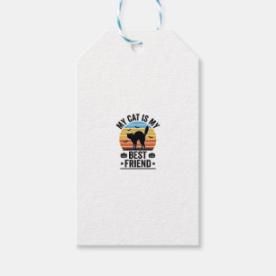 Meine Katze ist mein bester Freund Vintage-Katze-S Geschenkanhänger