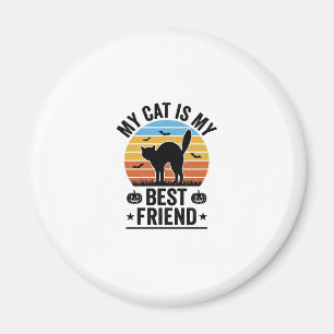 Meine Katze ist mein bester Freund Vintage-Katzen- Magnet