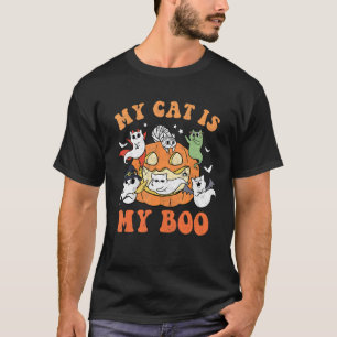 Meine Katze ist mein Boo-Geist Halloween Grusel-Sa T-Shirt