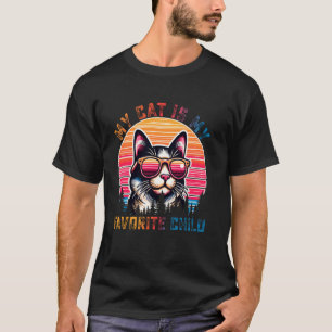 Meine Katze ist mein Lieblingskind Lustiger Famili T-Shirt
