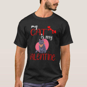 Meine Katze ist mein Niedlicher Valentinstag T-Shirt