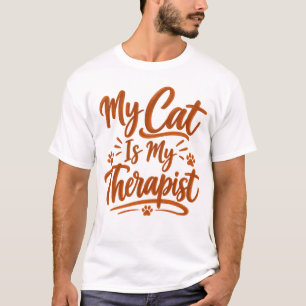 Meine Katze ist mein Therapeut Lustiges Katzen-T-S T-Shirt