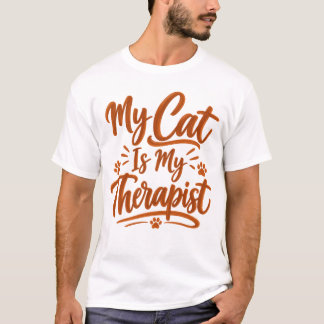 Meine Katze ist mein Therapeut Lustiges Katzen-T-S T-Shirt