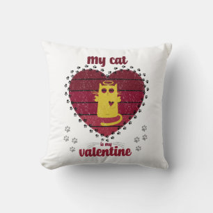 Meine Katze ist mein Valentine Funny Cat lover g Kissen