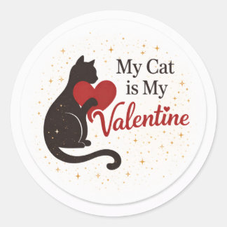 Meine Katze ist mein Valentins- Sticker – Katzen-S
