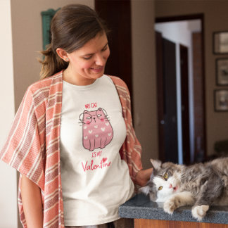 Meine Katze ist mein Valentinstag Niedlicher Valen T-Shirt