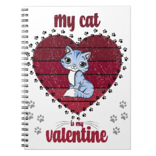 Meine Katze ist mein Valentinstag   Valentinstagsg Notizblock