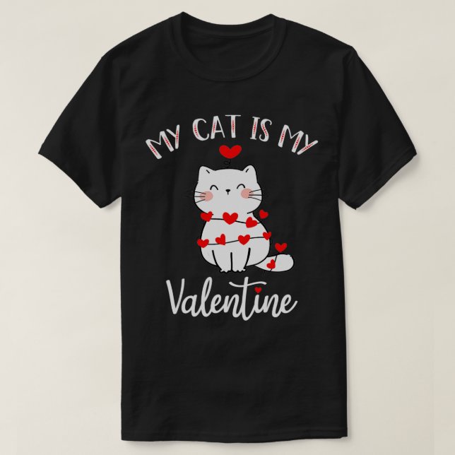 Meine Katze ist meine Katze, die Coole Weine liebt T-Shirt (Design vorne)