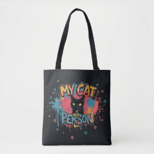 Meine Katze ist meine Person Neon-Graffiti-Design