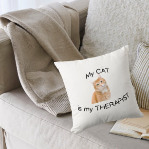 Meine Katze ist meine Therapeutin Kissen