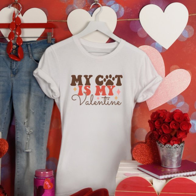 Meine Katze ist meine Valentine Funny T-Shirt (Von Creator hochgeladen)