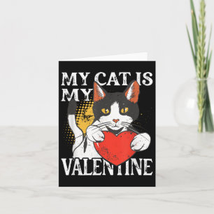 Meine Katze ist meine Valentine. Karte
