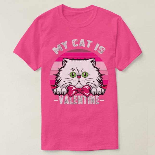 Meine Katze ist meine Valentine Kitten Lover Valen T-Shirt (Design vorne)