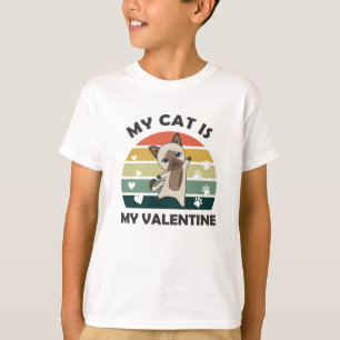 Meine Katze ist meine Valentinerkatze Vintage Siam T-Shirt