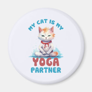 Meine Katze ist meine Yogapartnerin - eine adorabl Magnet