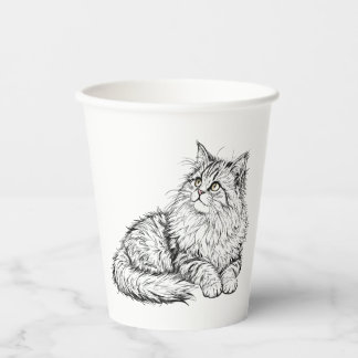 Meine Katze ist niedlich. Pappbecher