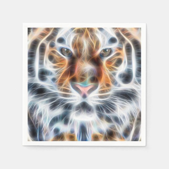 Meine Katze ist Schauspiel Up Tiger Beobachtung de Serviette (Vorderseite)