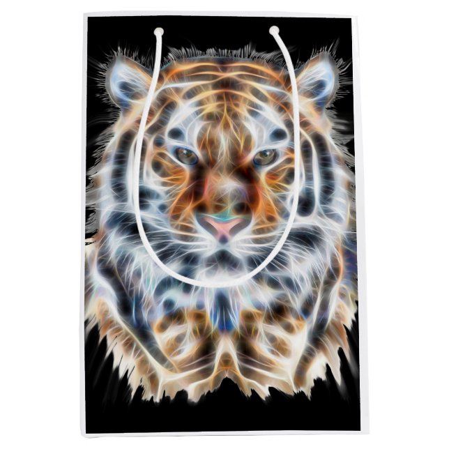 Meine Katze ist Schauspiel Up Tiger Style Energy Mittlere Geschenktüte (Vorderseite)