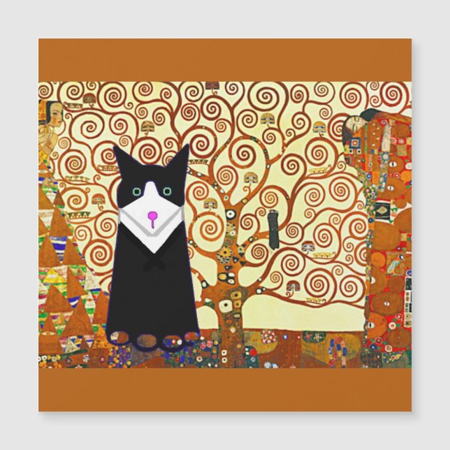 Meine Katze, Jellybohne und der Baum der Kunst des Magnetkarte (Vorderseite)