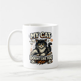 Meine Katze mag dich nicht Retro Kaffeetasse