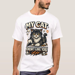 Meine Katze mag dich nicht Retro T-Shirt