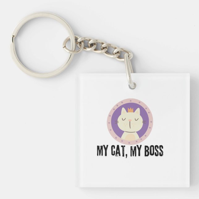 Meine Katze, mein Boss Schlüsselanhänger (Vorderseite)