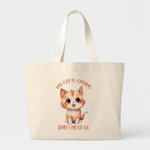 Meine Katze nennt Niedliche Orangenkatze Jumbo Stoffbeutel