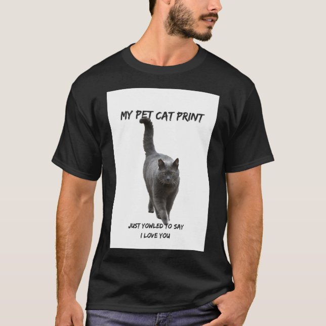 Meine Katze Print Funny Cat T - Shirt Liebe (Vorderseite)