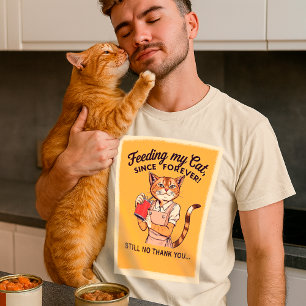 Meine Katze seit Ewigkeit fütternd   sarkastisch V T-Shirt