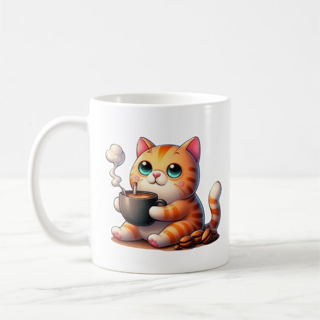 Meine Katze trinkt Kaffee Kaffeetasse (Links)