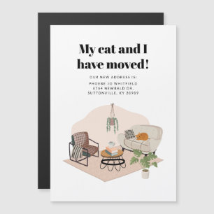 Meine Katze und ich bewegten den Adresswechsel Magneteinladung