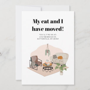 Meine Katze und ich bewegten die Adressänderung Ankündigung