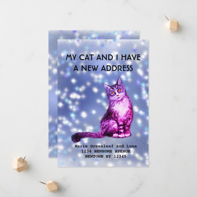 Meine Katze und ich haben die Ankündigung verschob (Vorderseite/Rückseite Beispiel)