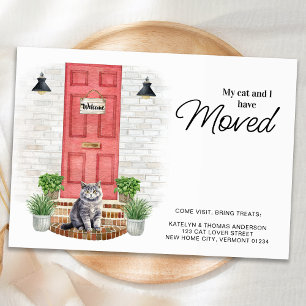 Meine Katze und ich haben die rote Vordertür versc Ankündigung