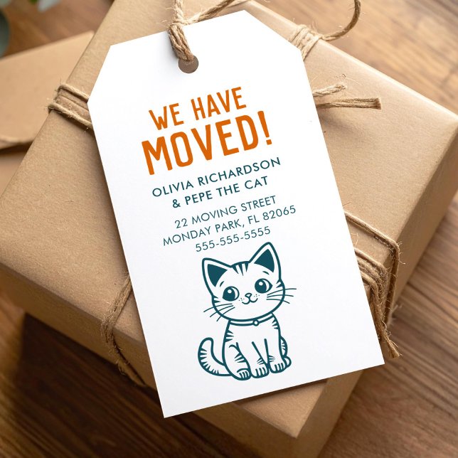 Meine Katze und ich haben neue Adressenfarben Geschenkanhänger (Von Creator hochgeladen)