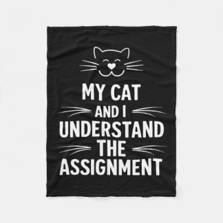 Meine Katze und ich verstehen den zinkenden Demokr Fleecedecke