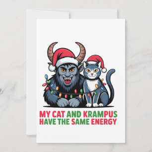 Meine Katze und Krampus haben die gleiche Energie Karte