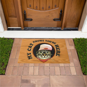 Meine Katze weiß, dass du hier bist Cat Doggie Doo Fußmatte