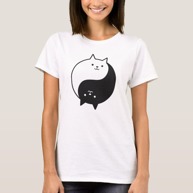 Meine Katze Yin und Yang T-Shirt (Vorderseite)