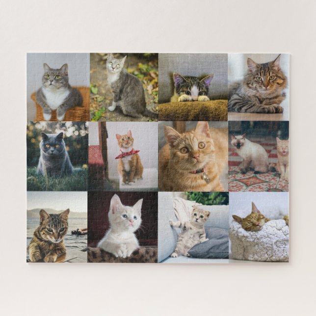 Meine Katzen-FotoCollage auf Puzzle (Horizontal)