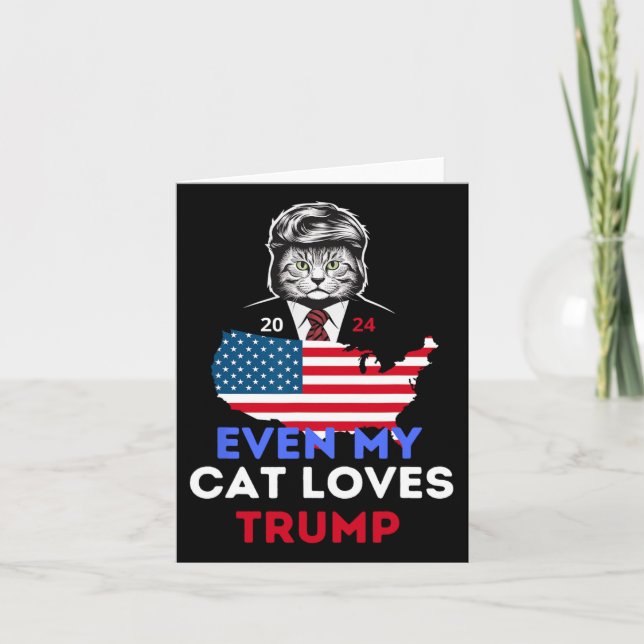 Meine Katzen-Lieben Trump 2024 1 Karte (Vorderseite)