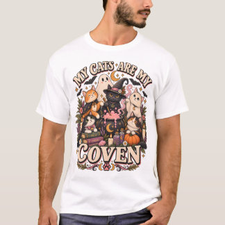 🎃 Meine Katzen sind mein Hexenzirkel Halloween T- T-Shirt